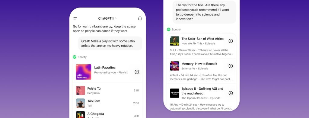 A new twist: Spotify inside ChatGPT